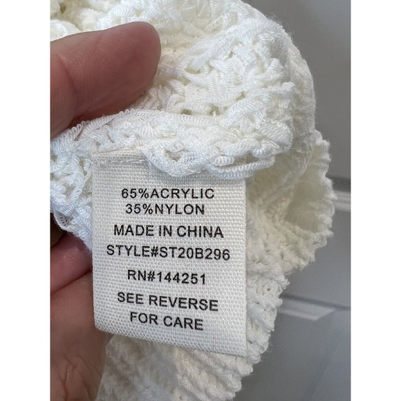 Moon & Madison Cardigan Size Medium Womens Long Sleeve Knit Button Front Ivory - Picture 6 of 9